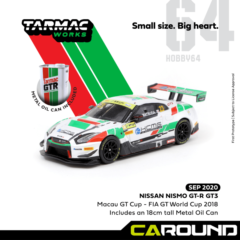 [오일캔 패키지] 타막웍스 1:64 닛산 니스모 GT-R GT3 마카오 GT컵 FIA GT 월드컵 2018 Tsugio Matsuda
