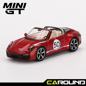 미니지티(461) 1:64 포르쉐 911 타르가 4S 헤리티지 디자인 에디션 - 체리 레드