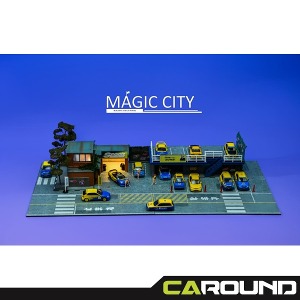 Magic City 1:64 매직시티 일본 튜닝샵 및 2층 주차장 - 스푼 (110075)