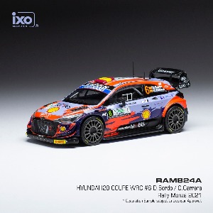 ixo 1:43 현대 i20 쿠페 WRC No.6 몬자 랠리 2021 - 다니 소르도 (RAM824A)